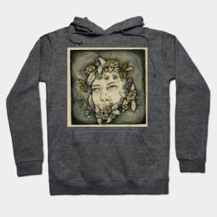 They Know - Surreal Floral Portrait Hoodie